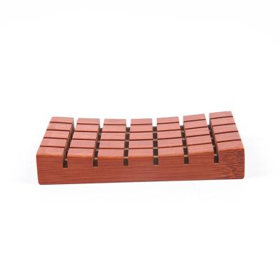 China New Modern Natural Wood Bamboo Shower Soap Bar Dish Holder With Bamboo Dish for sale