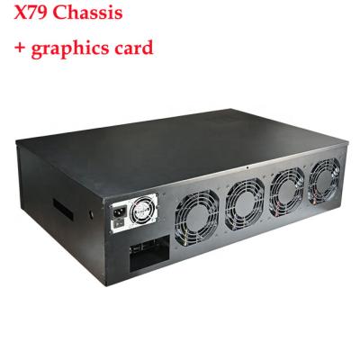 China Wholesale Setup X79 Game Mute Live Broadcast Game 9 GPU X79 Computer Server With 9 Pieces 580 Graphics Card Computer Case for sale