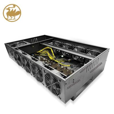 China Game Wholesale High Quality 70mm Spacing Mute The Live Broadcast Game 8 GPU Computer Chassis 8 GPU Server Chassis for sale