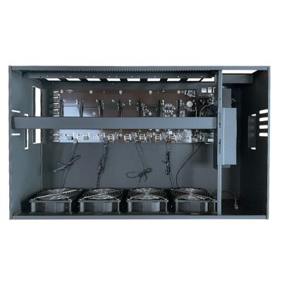 China Desktop wholesale high quality 70mm spacing mute the live broadcast game 8 GPU computer chassis 8 GPU server chassis for sale