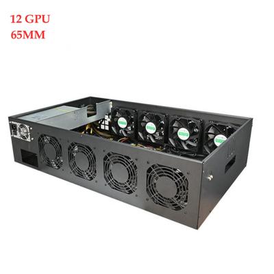 China Steel high quality mute the live broadcast game 65cm 12GPU computer server case 3080 suit 3090 computer chassis for sale