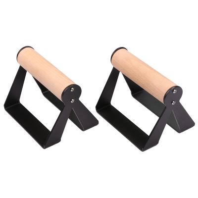 China Raise wooden lift bars with ergonomic handle push-ups holders for sale