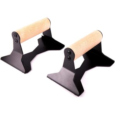 China Home Use Push Ups Stands Wooden Push Up Bars With Handle And Anti-Slip Heavy Duty Steel for sale