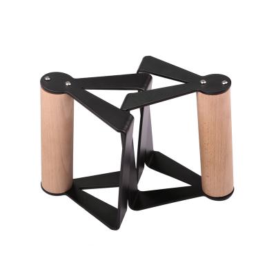 China Home Use Push Ups Stands Wood Push Up Bars With Full Non-Skid Baseplate for sale