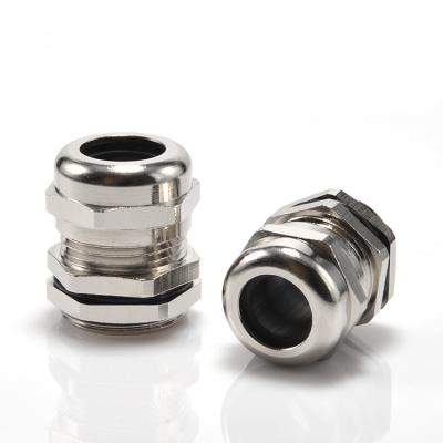 China Brass Nickel Plated Cable Glands MGE22 E Type Metal Cable Gland For Junction Box for sale