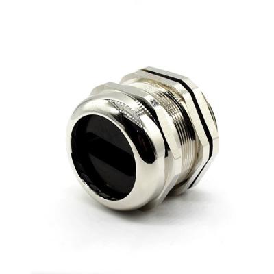 China High Quality Ip68 Flat Hole Waterproof Metal Joint Brass Cable Gland Socket Part Joint Firmly for sale