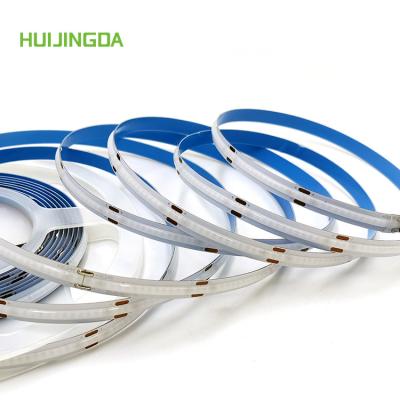 China Residential 12v 24V 8mm IP20 High Density Color Flexible COB LED Strip 480leds/m 11W/M Blue for sale