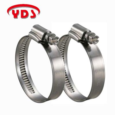 China Adjustable Pipe Clamp Stainless Steel Pipe Worm Gear Clamp for sale