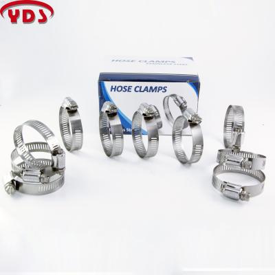 China Water Pump Stainless Steel Worm Drive American Type Pipe Clamps for sale