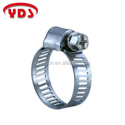 China Stainless Steel Mini American Type Worm Drive Pipe Clamp For Auto Parts for sale