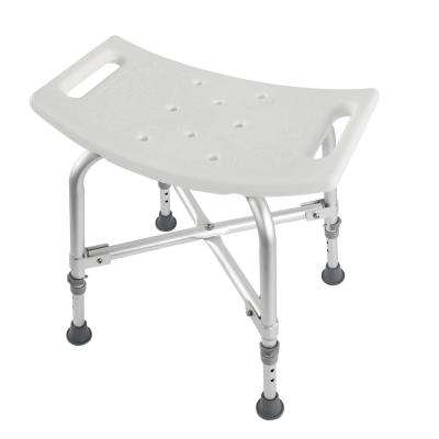 China Aluminum alloy +PE hollow blow molding. Wholesale Height Adjustable Anti-Slip Rustproof Folding Bath Chair With PE Seat for sale