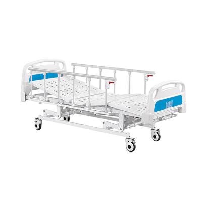 China Hospital Bed Manufacturer Supply Three Functions Manual Hospital Medical Beds With Mattress for sale