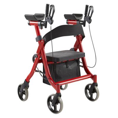 China Straight adult walking aids forearm rollator walker 77*68*105.5-127cm for sale