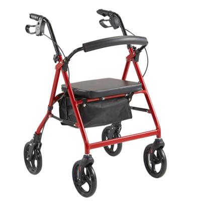 China Roll Home Care Aluminum Alloy Rollator Shopping Lightweight Disabled Walker 69*62*83-94cm for sale