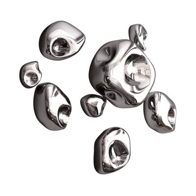 China Eco-friendly Abstract Colorful Stainless Steel Ball Combination Wall Decor Creative Metal 3D Metal Wall Art for sale