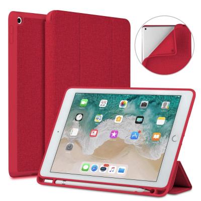 China PU For iPad Pro 9.7 Case With Pencil Light Weight Soft TPU Back Cover Triple Stand And Auto Sleep for sale