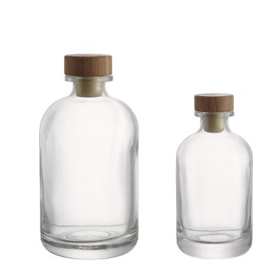 China Clear Empty Beverage Wine Glass 4oz Bottle With Cork Glass Bottle For Whiskey for sale