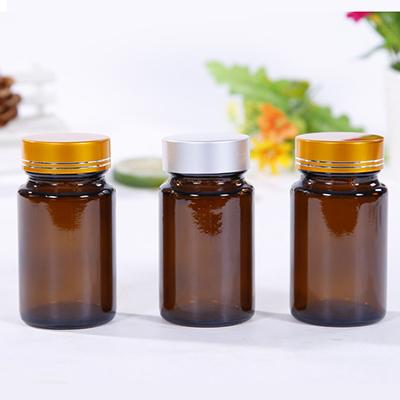 China CANDY 75ml 100ml 150ml 200ml Health Care Bottle Pill Vitamin Capsule Bottle Glass Bottle for sale