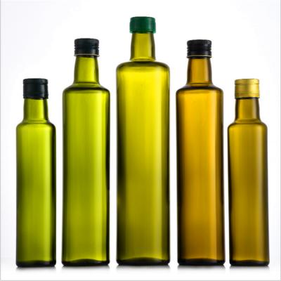 China Food grade 250ml 500ml 750ml 1000ml frying oil empty green olive oil bottle glass manufacture for sale