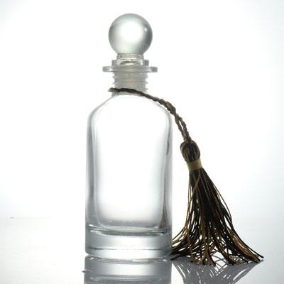 China Gift 90ml 200ml Round Hoom Room Perfume Empty Aroma Reed Diffuser Glass Bottle for sale