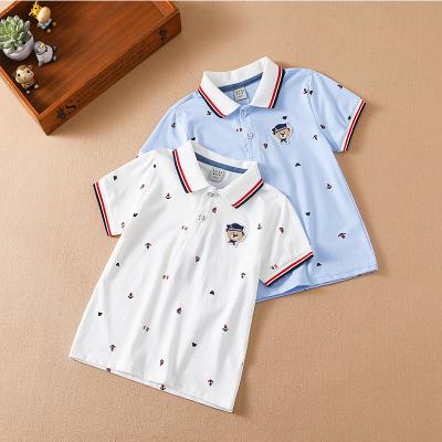 China 2022 Spring Summer Kids Boys Clothing Cotton Short Sleeve Boys T-shirts&Polo Shirts High Quality Anti Shrinkage Organic Shirts for sale