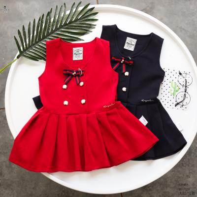 China KUYEEBEAR 2020 Anti-Static Hot Selling High Quality Baby Princess Sleeveless One Piece Dress Korean Styleclothes With Bow Wholesale for sale