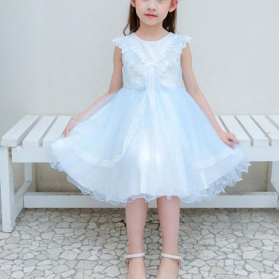 China Breathable Toddler Girls Clothes Girls Tutu Dress Spring High Quality Spring Summer For Kids 2-12 Sweet 480 Mini Chiffon Sleeveless Solid Straight for sale