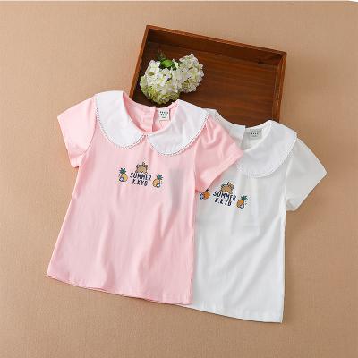 China 2022 Wholesale Summer Baby Kids Girls Soft Anti-Shrink Short Sleeve Printed T-shirts Top Casual Clothes for sale