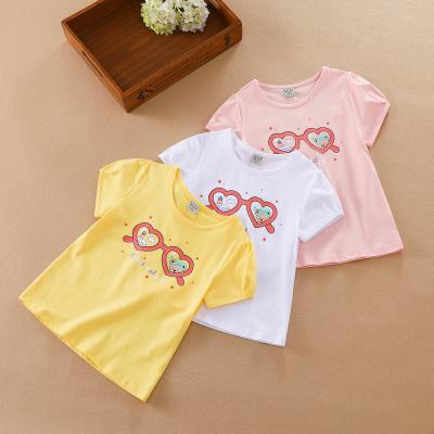 China Anti-pilling 2022 summer branded T-shirts cheap occasional low price tees in stock breathable elastic T-shirt children for sale