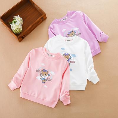 China Kuyeebear 2022 OEM Customized Anti Shrink Kids Girls Back Print Sweatshirt Sequin Kids Girls Pullover Clothing Tops for sale