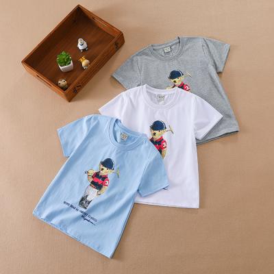 China Wholesale 2022 Custom Made 100% Cotton Sleeve T-shirts Anti Shrink Kids Clothing High Quality Baby Short Graphic Tees for sale