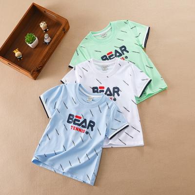 China 2022 Kuyeebear Summer Collection 100% Cotton Plain Anti-shrink Children's Custom Print Kids Sports T-shirts for sale