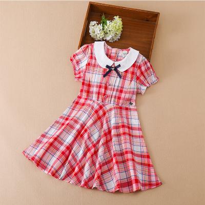 China 2022 Summer New Arrival Children's Viable Soft Clothing Shorts Lantern Sleeve Peter Pan Collar Kids Dresses For Girls for sale