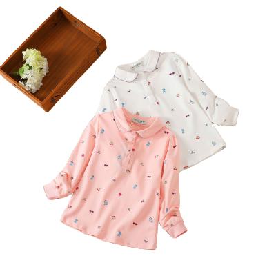 China Warm And Comfortable Anti-Shrink Clothes For Girls Autumn New Arrival Long Sleeve Organic Cotton Fabric Girls Shirts for sale