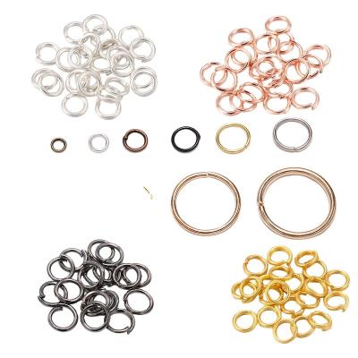 China Comfortable feel factory batch direct split ring stainless steel gold silver jump ring split connector for bracelet necklace jewelry making kit for sale