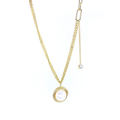 China Unique Vintage Ladies Fashion New Design Luxury Girl Gold Plated Tasty Minimalist Jewelry Necklace for sale