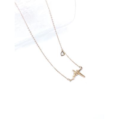 China Vintage Ladies Fashion Design All-match Minimalist Gold Plated Stainless Steel Jewelry Trendy Women Necklace for sale