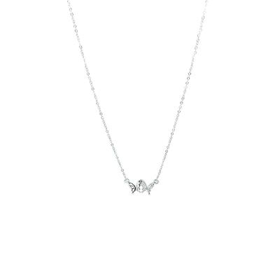 China Luxury Vintage Rhodium Plated Delicate Minimalist Fashion Girl Design 2021 Stainless Steel Jewelry Trendy Necklace for sale