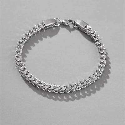 China 2022 Vintage Comfortable Feel Heavy Duty Stainless Steel Cuban Chain Men's Bracelet Custom Made Mens Bracelet for sale