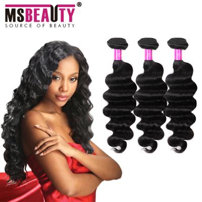 China Msbeauty DEEP LOOSE WAVE Loosen Mink Brazilian Human Virgin Deep Cuticle Aligned Hair Bundle Extensions In Stock China Hair Supplier Dropshipping for sale