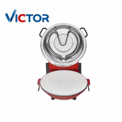 China Hotel Victor Fast cooking electric pizza maker baking crepe/electric pizza maker Italian oven crepe pizza for sale