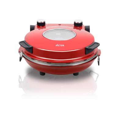 China 2021 Hotel Kitchen Appliances 1200W 220v Portable High Heat Electric Pizza Maker Oven For Family for sale