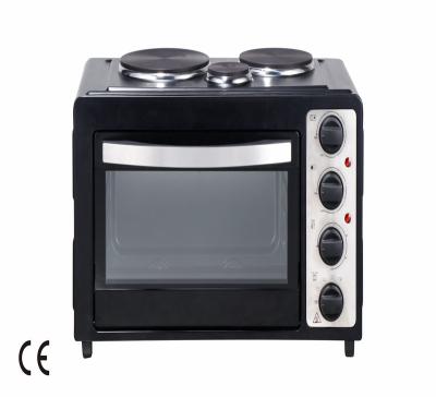 China Smart Hotel Appliances 38L Hot Plate Pizza Oven Electric Oven With Three Hot Dishes for sale