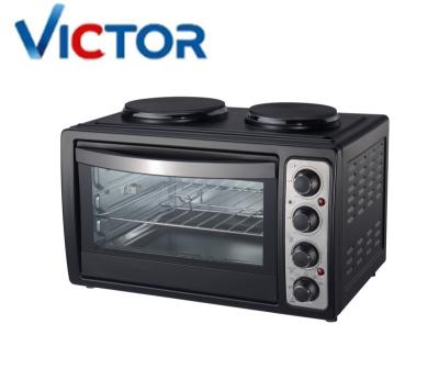 China Victor 38L Household Electric Hotel Kitchen Smart Pizza Toaster Pizza Oven With Hot Plates for sale