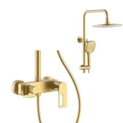 China With Wall Mounted Slide Bar Mixer Shower Head, Luxury Bath Shower Mixer And Shower Faucet Set, Bathroom Rain Shower Complete Set for sale