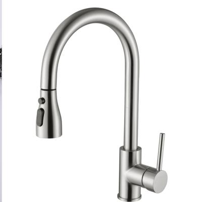 China Pull Out Spray China Factory Contemporary Deck Mounted Pull Down Spring Kitchen Faucet for sale