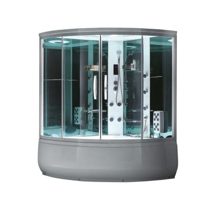 China Modern Luxury Shower Steam Indoor Bathroom Luxury Steam Shower With Enclosed Tub Hydromassage Whirlpool Bath Steam Shower Cabin for sale