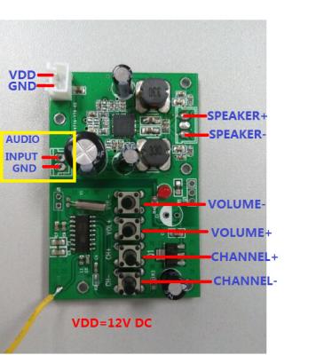 China Mono Radio 12V 4ohm 20W Radio Audio Panel for sale