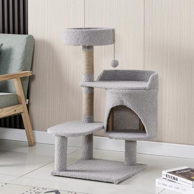 China Promotionall 3 Tier Sisal Storage Various Using Cat Climbing Frame Sisacat Climbing Frame Cat Tree Scratcher for sale