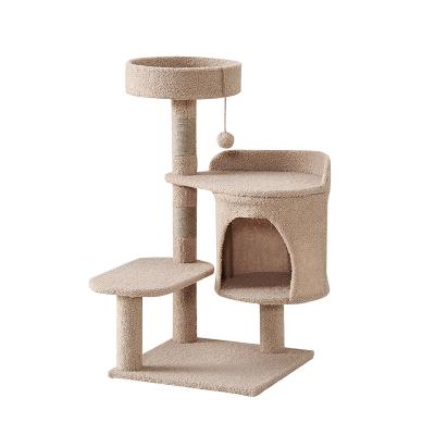 China Factory Direct Sales Maine Tree Lodging House Stocked Coypu Wholesale Luxury Wooden Cat Scratcher for sale